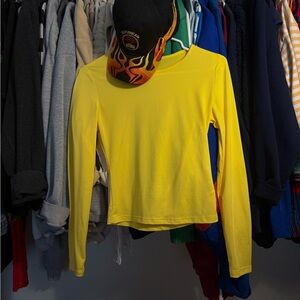 Bright Yellow Long Sleeve Top